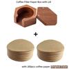 51/53/58mm Coffee Filter Paper Box Solid Wood Round Mocha Pot Filter Paper Box with Cover Lid Coffee Paper Filter Storage Box