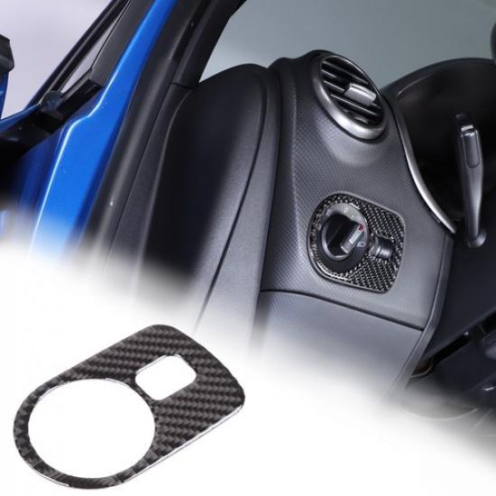 Soft Carbon Fiber Headlight Adjustment Switch Trim Sticker For Seat Leon 2008-12