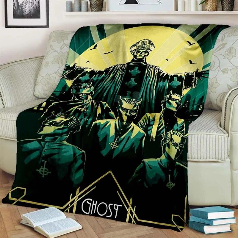 3D Ghost Band Cartoon Flannel Blanket Fashion Warm Lightweight Living Room Bedroom Sofa Bed For Picnic Blanket