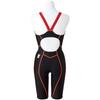 Mizuno N2MGA230 Size Black X Size L Women's One-Piece Swimsuit, 96 Red,