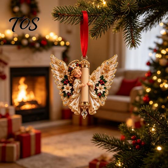 Weihnachtsbaum-Hänge-Geldhalter Engel-Schmuckstück, Acryl-Geldanhänger für festliches Geschenk Weihnachtsdekoration, Saisonales Andenken-Behälter Geschenke