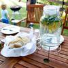JAR WITH TAP GLASS JAR FOR LEMONADE WATER