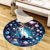 1pc Office Carpet Chair Mats Cosmic Cat Dreamscape Perfect for Decorating Office Chairs, Living Rooms, Or Bedrooms.YDT062