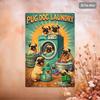 1pc Retro Pug Dog Laundry Themed Iron Decorative Sign, 20x30cm Vintage Whimsical Wall Plaque, Cute Playful Wall Art for Laundry Room and Home Decor