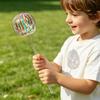 Rotating Magic Bubble Wand Stress Relief Toy with Rainbow Effect for Sensory Play and Relaxation Suitable for Kids and Adults