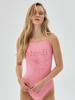 [mardimercredi] Flowermardi Racer Back Swimsuit_Coral Pink Deep Pink