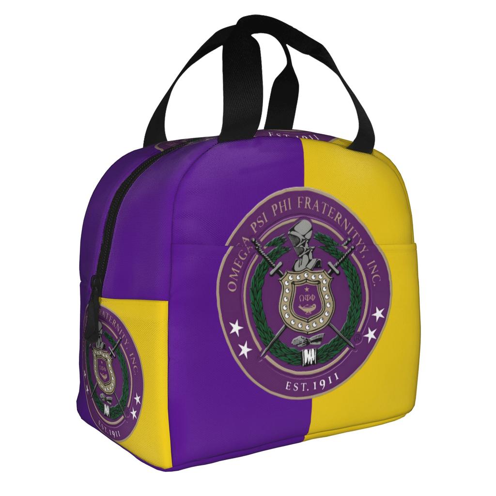 African American Psi Phi Fraternity Inc  Lunch Bag Women  Cooler Warm Insulated Lunch Boxes for School