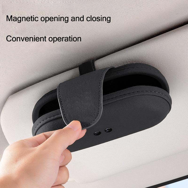 Suede Car Sun Visor Glasses Box Interior Sunglasses Storage Bag For BMW M Emblem M3 M5 X1 X3 X5 X6 E46 E39 E36 E60 Accessories FR5