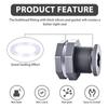 3/4 Inch PVC Tank Adapter Bulkhead Fitting Durable Threaded Connector With Cap For Ponds And Water Tanks