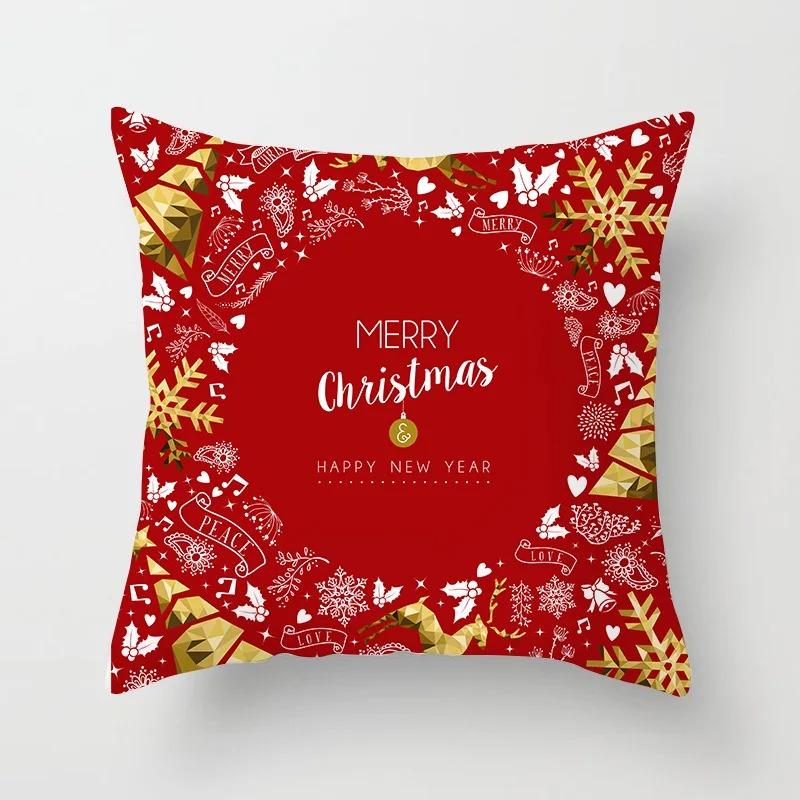 Christmas Themed Pillowcases Car Accessories Office Santa Claus Living Room Sofa Home Pillowcases