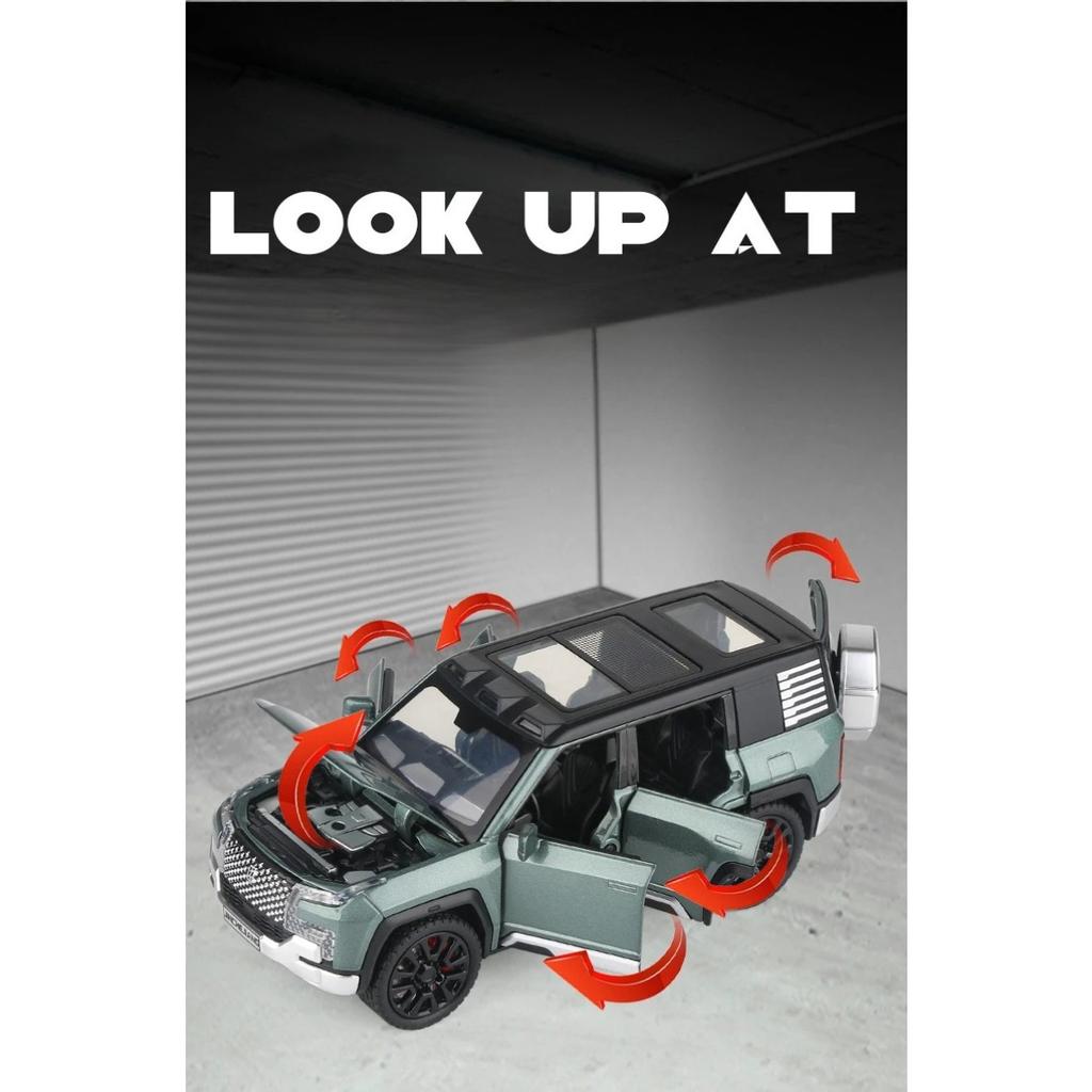 1/32 BYD Look UPAT U8 SUV Alloy Die Cast Toy Car Model Sound and Light Pull Back Children's Toy Collectibles Birthday Gift