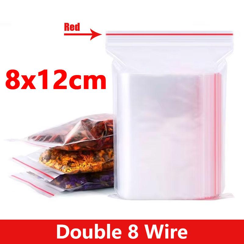 Thicken Zipper Sealed Bags Clear Plastic Storage Bag for Small Jewelry Food Packing Reclosable Transparent Ziplock Sealing Bag