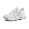 Fashion Round toe lace up white shoes for women new spring low top running sports shoes thick soled height increasing women's shoes