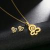 European Fashion Star & Moon Clavicle Necklace and Earring Set
