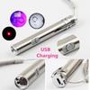 Multifunction 3 In1 Mini Usb Flashlight Aluminium Alloy Usb Rechargeable Laser