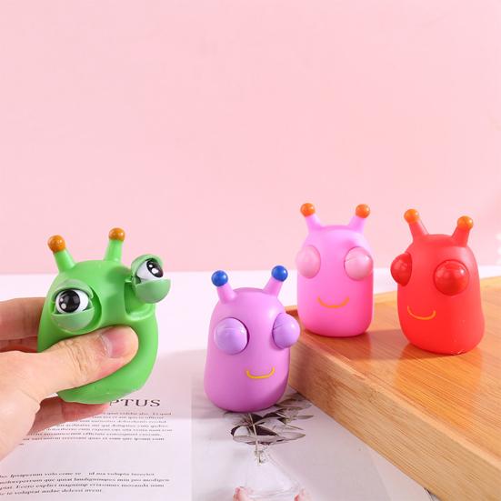 1/2/3Pcs Popping Eye Cabbage Worm Toy Anxiety Stress Relief Caterpillar Squeeze Pinch
