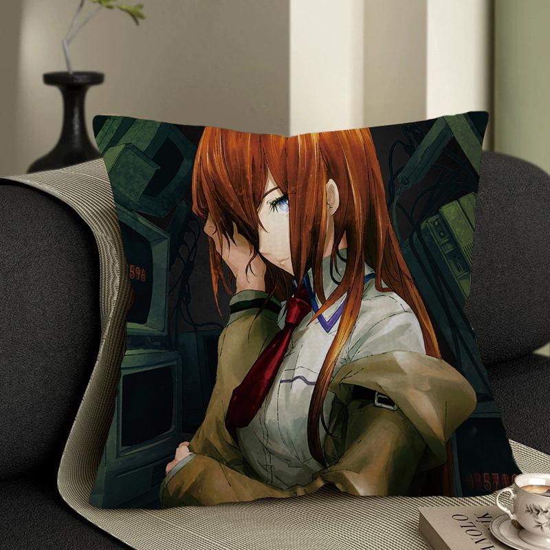 Steins Gate Kissenbezug toon Geschenk Kissenbezug Schlafzimmer Zuhause Sofa Stuhl Sitz Dekor Kissenbezug