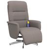 Massage Chair with Footrest Taupe Fabric