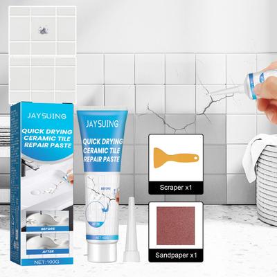 Waterproof Ceramic Adhesive for Repairing Tiles Bathtubs and Sinks - Mold-Resistant and Effective On Porcelain Cracks Holes and Scratches