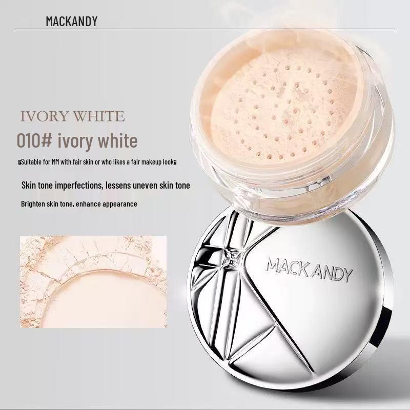 Make Andy Snow White Translucent Loose Powder: Clear, Natural, Brightening, Long-lasting, Oil Control Setting Powder