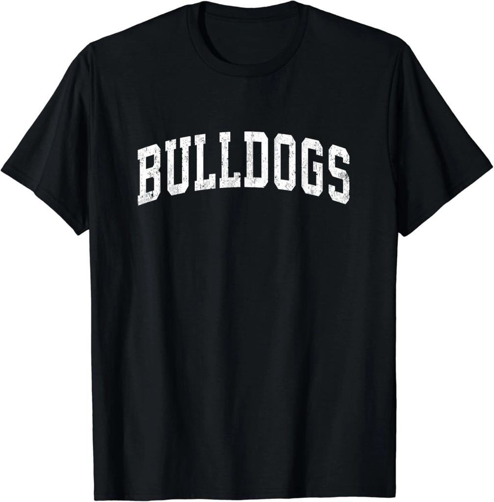 Bulldogs Maskottchen Vintage Athletischer Sport Name Design Geschenk Unisex T-Shirt