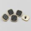 Coco Style UV-Plated Resin Square Chain Buckle with Irregular Shape