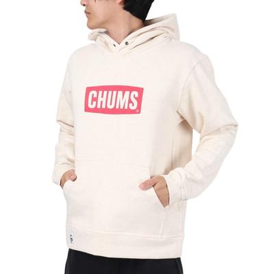 Chums Logo Pullover Parka X Red Men's Hoodie, H/Natural