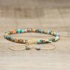 Rainbow Imperial Jasper Square Bead Bracelet – Hematite Accent Adjustable Boho Jewelry, Joy Energy Gift for Men & Women