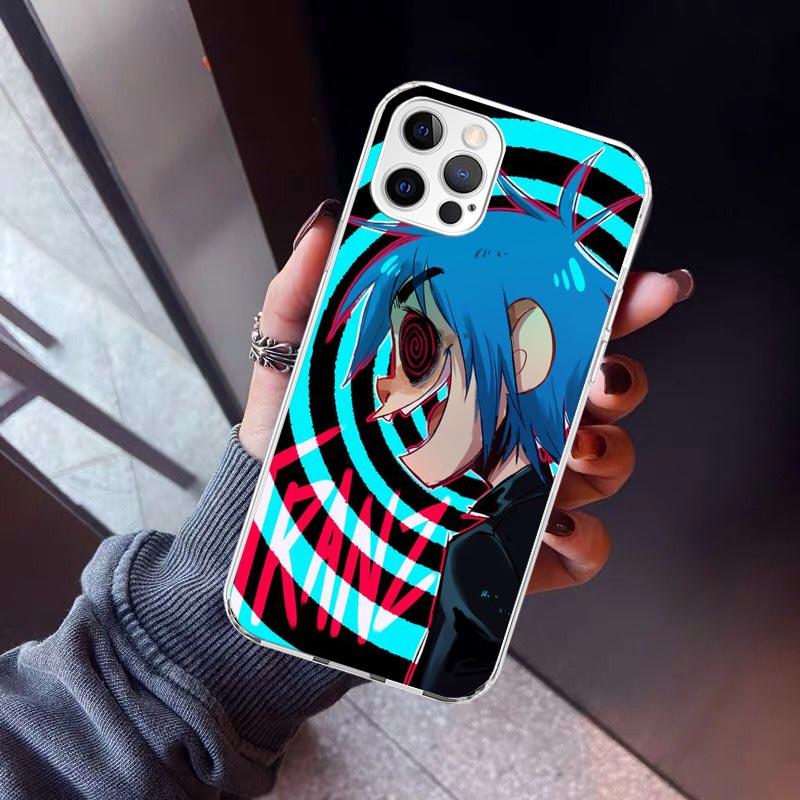 Gorillaz Anime Phone Case for Apple iPhone 17 Air 16 16E 15 14 Plus 13 Mini 12 11 Pro Max 7 8 + SE 2020 Soft Cover Fundas 16 15