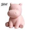 3D Printed Hippo Car Dashboard Figurines, Minimalist Pink Desktop Ornament with Small Statue Non-Slip Weighted Base, Cute Interior Decor, Kawaii