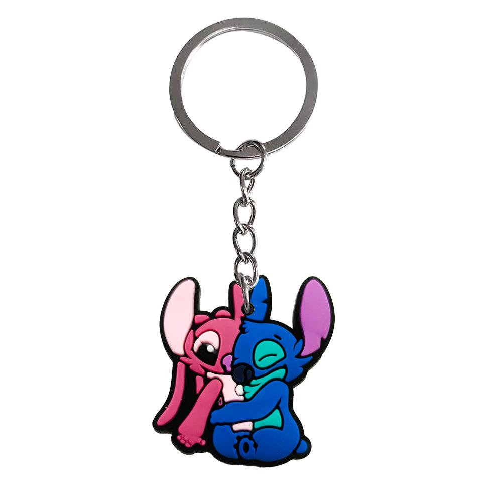 20pcs Stitch Keychain Set: Cute PVC Backpack Pendants & Soft Rubber Accessories