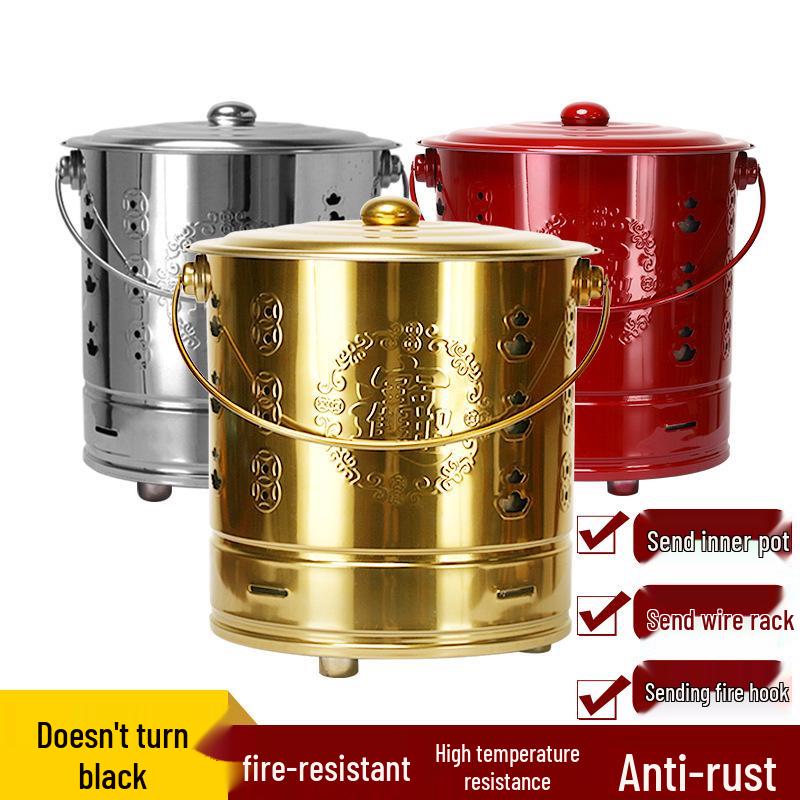 Incinerator Fire Bucket for Burning Paper and Incense