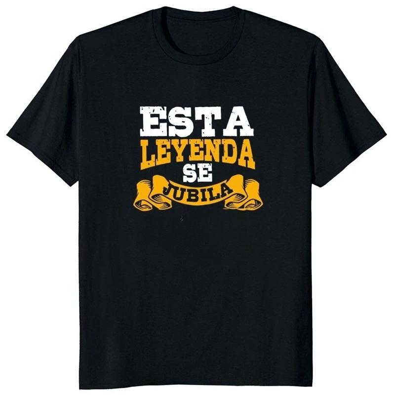 A Retro-style T-shirt for Retired Women Printed with Spanish Text Summer Streetwear - Men s Summer Cotton Graphic Tee S разноцветный