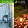 Solar Lantern Led Light 3000k Daylight Sensor Lights Outdoor Waterproof Garden Lamps Vintage Holiday Decoration Landscape Hollow