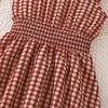 Summer/Spring 2026 Retro Japanese Style Plaid Polka Dot Sleeveless Girls' Sweet Princess Dress