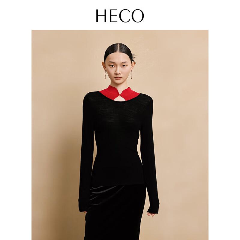 

HECO Женский новый трикотажный свитер в китайском стиле с вырезами и вставками XL