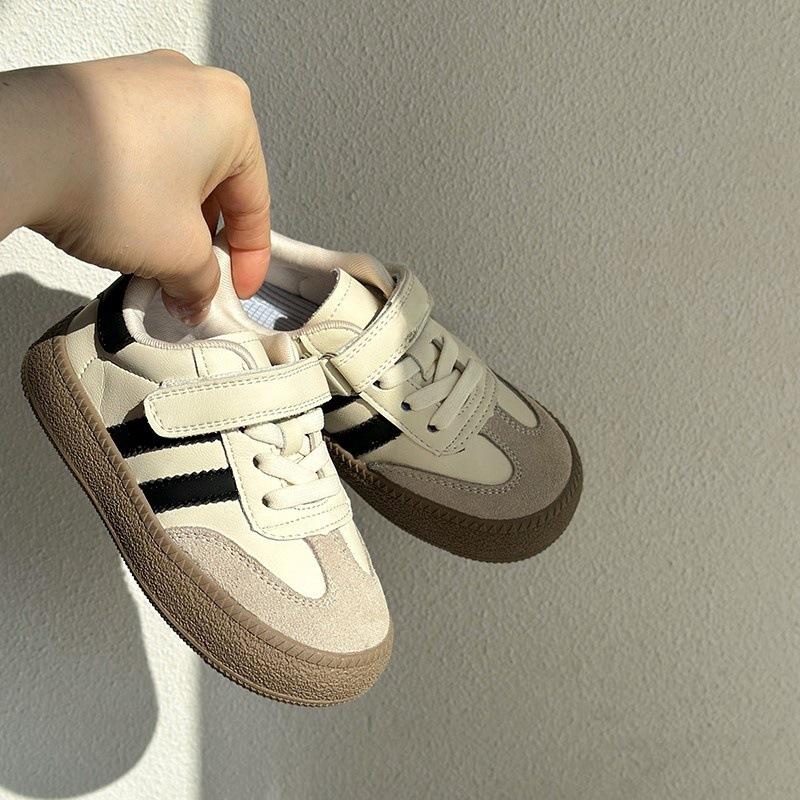 

Ретро корейская версия детской моральной тренировочной обуви, дышащая обувь для мальчиков и девочек с низким верхом, повседневная обувь, белые туфли 35 бежевый