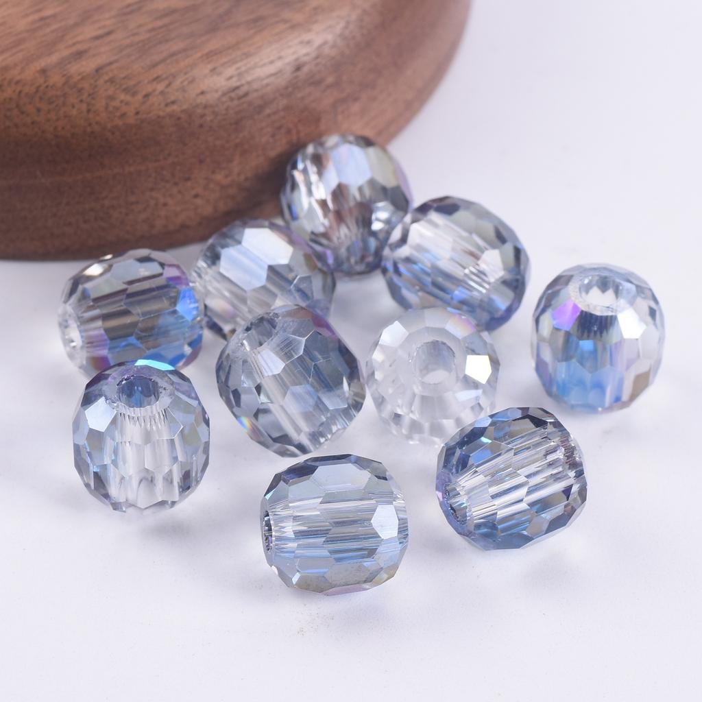 10pcs Round 8mm 10mm 12mm 14mm Crystal Glass Faceted Loose Beads For Jewelry Making DIY Crafts Findings