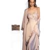 French Romantic Lace Nightgown & Silk Robe Set - High-End Elegant Homewear