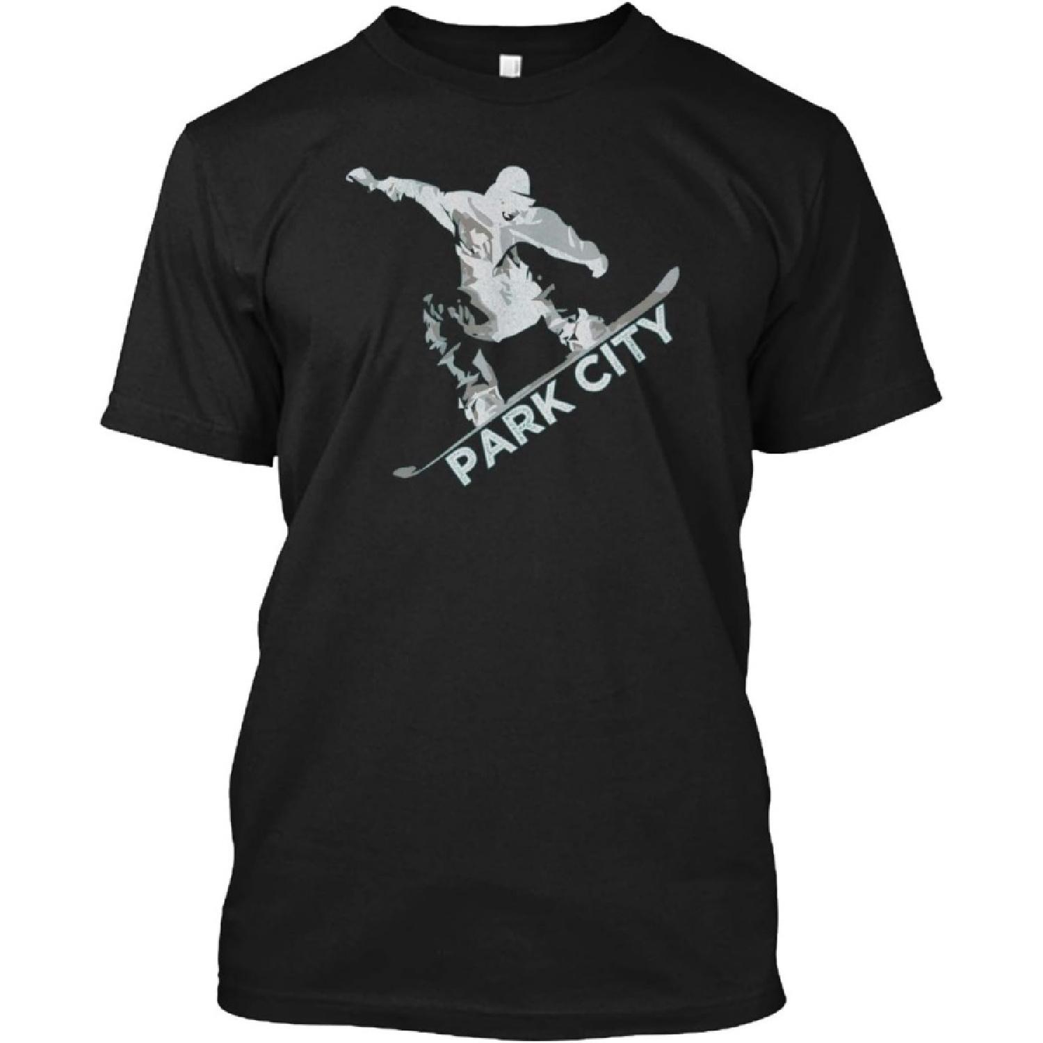 

Snowboard Tshirt Park City Utah Snowboarding T-Shirt for Men (Black - M) XXXXXL різнокольоровий