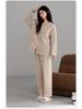 2025 Women's Winter Three-Layer Pajama Set: Thick, Warm, Simple Style, Long Sleeve & Pants