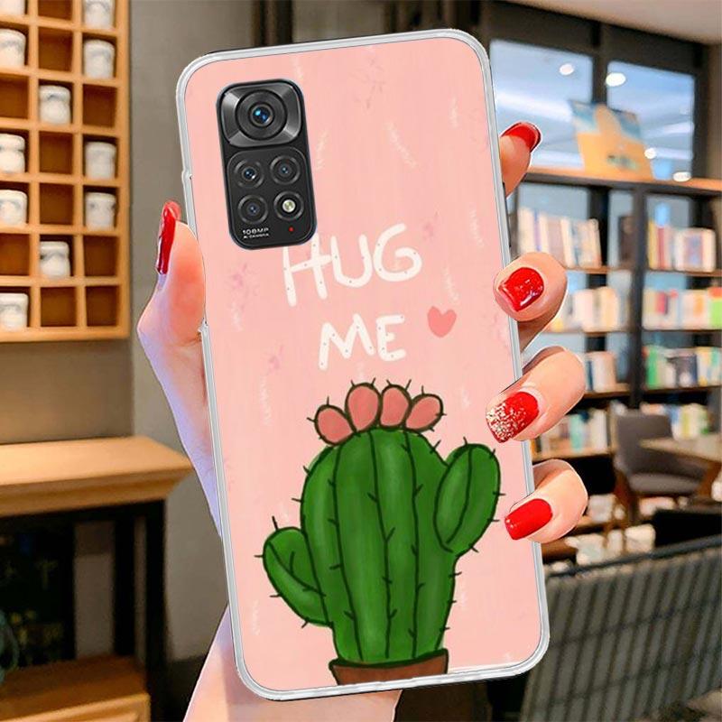 

Cactus Vintage Flower Cover Phone Case For Xiaomi Redmi Note 15 14 13 12 11 10 Pro Plus 14S 12S 11S 11T 11E 10S Soft Fundas Shel Redmi Note 11E Pro