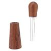 Coffee Powder Stirring Tool Needle Type Coffee Stirrer Distributor with Natural Wood Handle for