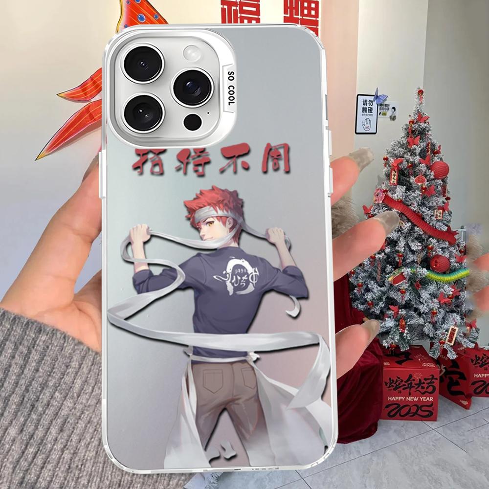 Soma Yukihira Food Wars Shokugeki no Soma Anime Phone Case For iPhone16 15 14131211ProMax X XR87Plus Matte Shockproof Back Cover