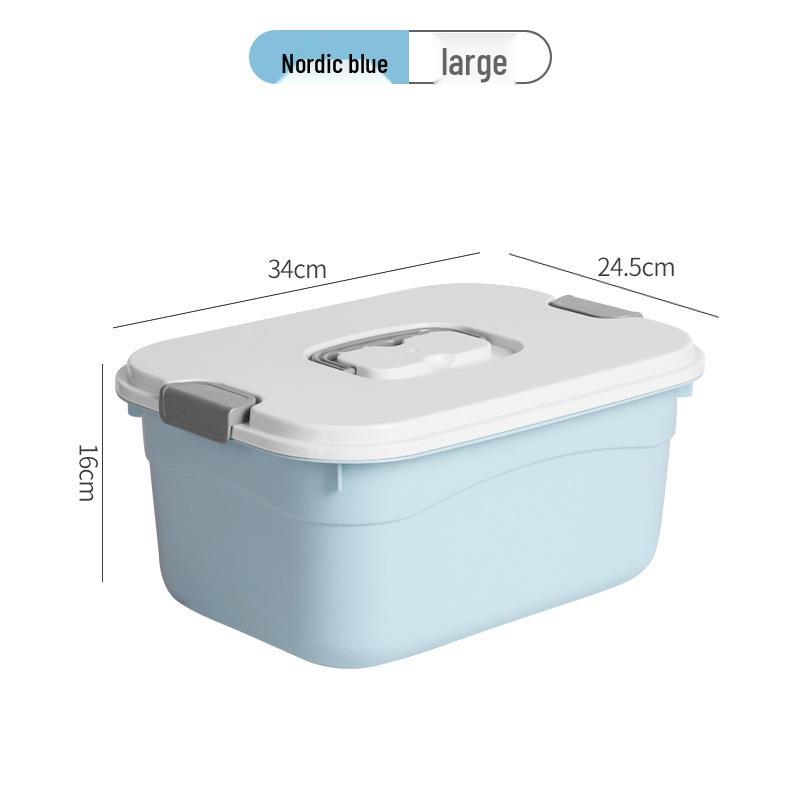 Extra Large Plastic Storage Box with Lid for Clothes, Toys, and Snacks