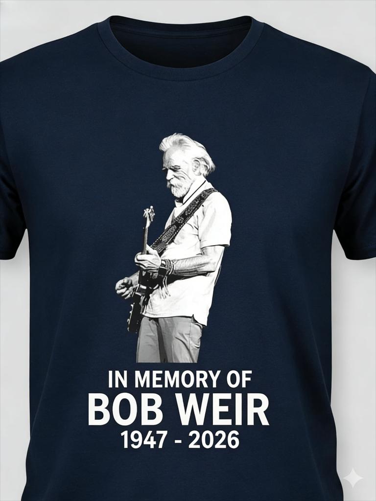 SpringSummer 2026 New Hot Rip Bob Weir 19472026 Tshirt S4XL Commemorating Rock Legend Comfortable Breathable Short Sleeve Top