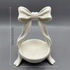 White Bow-Shaped Storage Tray, 3D Printed Bow-Shaped Jewelry Storage Tray, Home Decoration Girly Style Storage Box