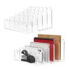Acrylic Mail Organizer Desktop Clear Document Sorter Vertical File Holder 5-Compartment File Rack Desk Organizer