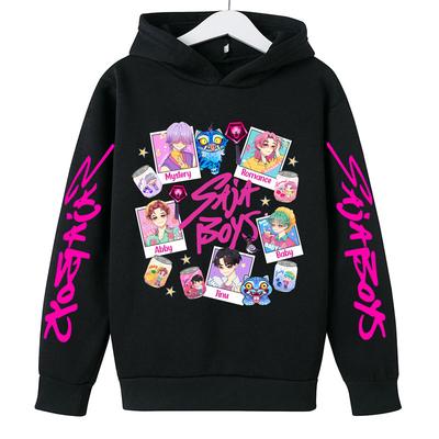 2026 Movie KPop Demon Hunters Cartoon Girls Boys Hoodies Children's Korean Wave Print Fashion Casual Tops Casual Girls Clothing