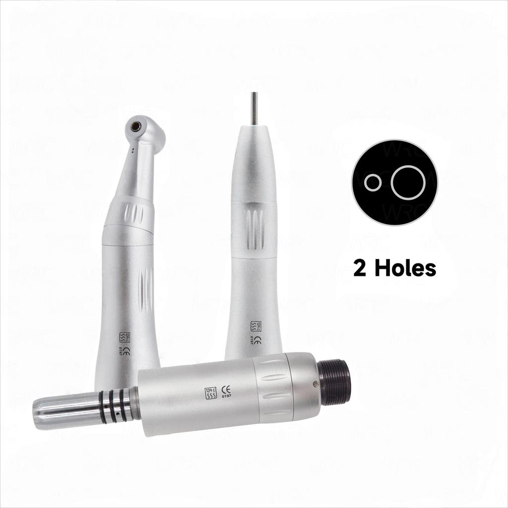 2/4Holes Turbine Handpiece Green Low Speed Handpiece Kit Air Turbine Straight Contra Angle Air Motor Inner Water Spray